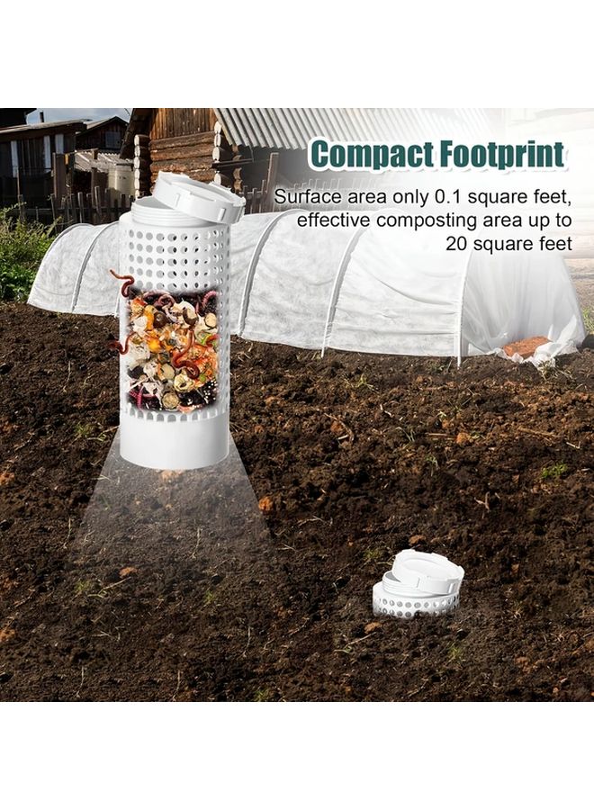 1 قطعة صندوق سماد الديدان من PVC أنبوب سماد مقاوم للرائحة للعناية بحديقة العشب - Image 5